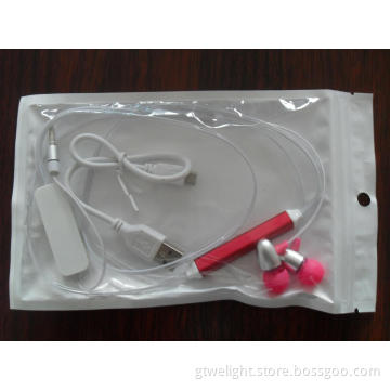 High Quality Fashion LED Earphone Red Lighting